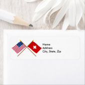 US- und Schweiz - Grenzflaggen (Insitu)