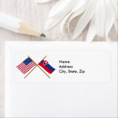 US und Slowakei überquerten die Flaggen (Insitu)