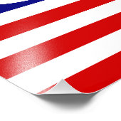 US United Staaten Peace Sign Flag Fotodruck (Ecke)