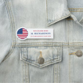 US-US Flagge mit benutzerdefinierter amerikanische Namensschild (Beispiel)