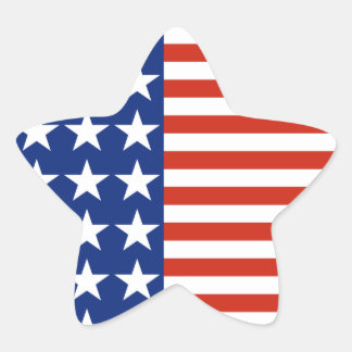US-US Flagge - Sternenflagge Stern-Aufkleber