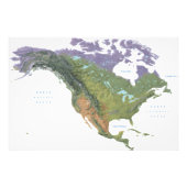 US USA American Mountain Ranges Map 60x40 inch Fotodruck (Vorne)