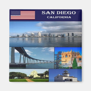 US-USA - San Diego - Collage Magnet