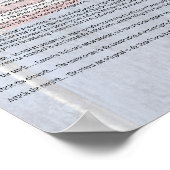 US-Verfassung Grundrechtecharta Geschichte Poster (Ecke)