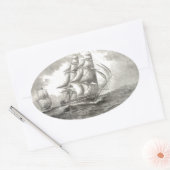 US-Verfassung Ovaler Aufkleber (Umschlag)