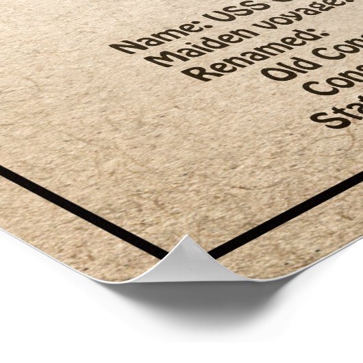 US-Verfassung - Pläne für Schiffe - SD Poster (Ecke)