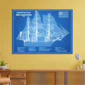 US-Verfassung - Pläne für Schiffskonzepte ABD Leinwanddruck (Insitu (Wohnzimmer))