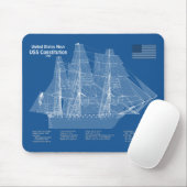 US-Verfassung - Pläne für Schiffskonzepte ABD Mousepad (Mit Mouse)