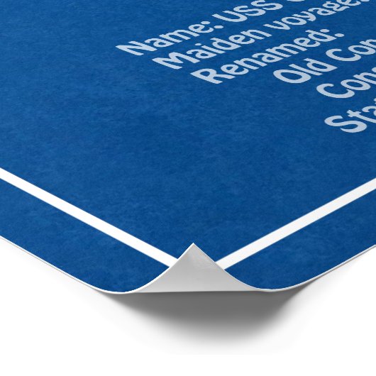 US-Verfassung - Pläne für Schiffskonzepte ABD Poster (Ecke)