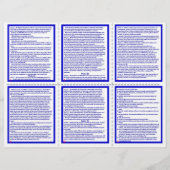 US-Verfassung Pocket Pamphlet / Lesezeichen Flyer (Hinten)