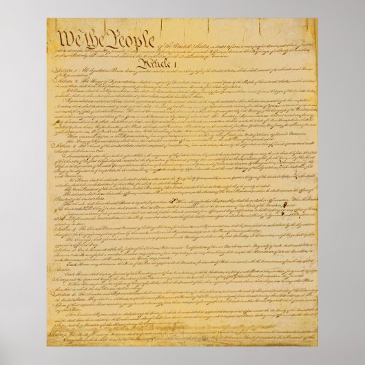US-Verfassung-Poster Poster (Vorne)
