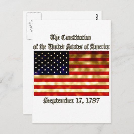 US Verfassung Postkarte (Vorne/Hinten)