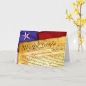 US-Verfassung und amerikanische Flagge Karte (Gelbe Blume)