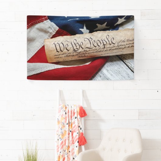 US Verfassung und Flag Banner (Insitu)