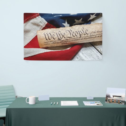 US Verfassung und Flag Banner (Messeveranstaltung)