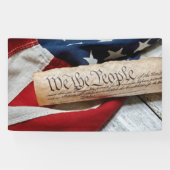 US Verfassung und Flag Banner (Horizontal)
