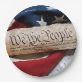 US Verfassung und Flag Pappteller (Vorderseite)