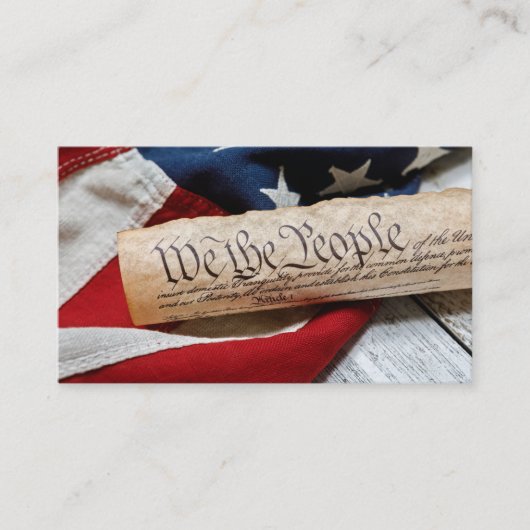 US Verfassung und Flag Visitenkarte (Vorderseite)