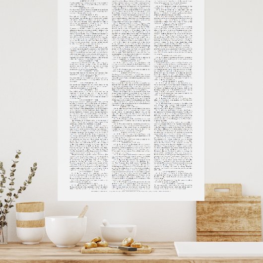 US-Verfassungsänderungspaket Poster (Küche)