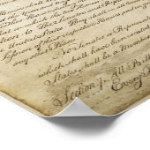 US-Verfassungsplakat Poster (Ecke)