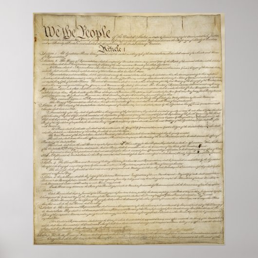 US-Verfassungsplakat Poster (Vorne)