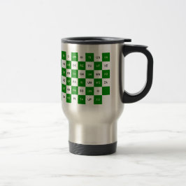 US-Version mit zwei Buchstaben Grün und Weiß Reisebecher
