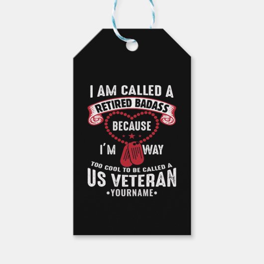 US Veteran Humor Retired Soldier Geschenkanhänger (Vorderseite)