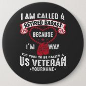 US Veteran Spaß Remüder Soldier Button (Vorderseite)