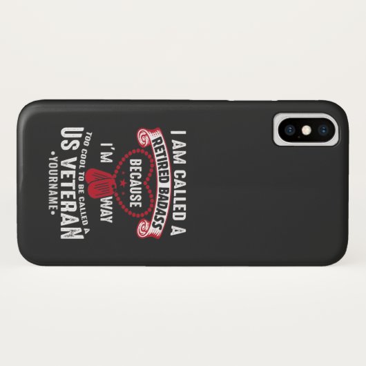 US Veteran Spaß Remüder Soldier Case-Mate iPhone Hülle (Rückseite (Horizontal))