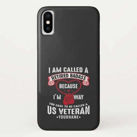 US Veteran Spaß Remüder Soldier Case-Mate iPhone Hülle (Rückseite)