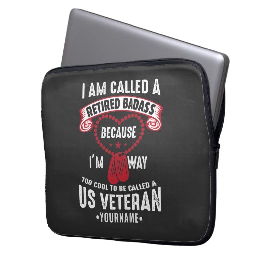 US Veteran Spaß Remüder Soldier Laptopschutzhülle (Vorderseite Links)