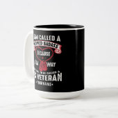 US Veteran Spaß Remüder Soldier Zweifarbige Tasse (Vorderseite Links)