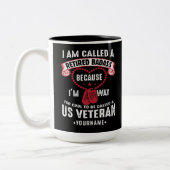 US Veteran Spaß Remüder Soldier Zweifarbige Tasse (Links)