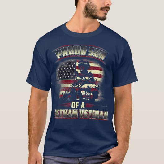 US-Veteran Stolz Sohn eines vietnamesischen Vetera T-Shirt (Vorderseite)
