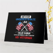 US-Veteran unterschätzt einen Alten nie 159 Karte (Gelbe Blume)
