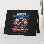 US-Veteran unterschätzt einen Alten nie 159 Karte (Rückseite)