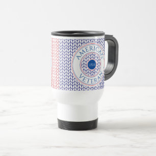US-VETERAN White Travel Mug Reisebecher