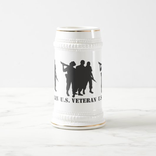 US VETERANEN-BIER STEIN BIERGLAS (Mittel)