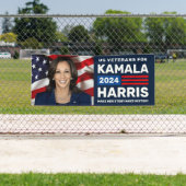 US-Veteranen für Kamala Harris Foto Banner 2024 (Insitu)