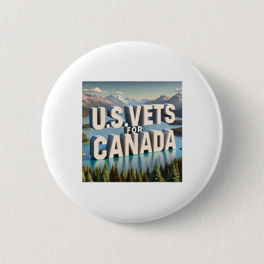 US-Veteranen stehen hinter Kanada Aufkleber Button (Vorderseite)
