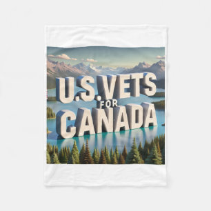 US-Veteranen stehen hinter Kanada Aufkleber Fleecedecke