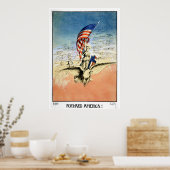 US Vintage Poster Forward America! Poster Print (Küche)