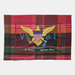 US-Virgin-Inseln-Flagge St. Thomas USVI Madras Geschirrtuch