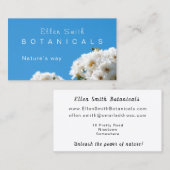 US-Visitenkarte mit weißer Rosenblüte Visitenkarte (Vorne/Hinten)