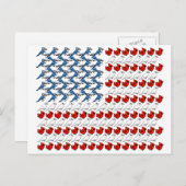 US-Vogelflagge Postkarte (Vorne/Hinten)