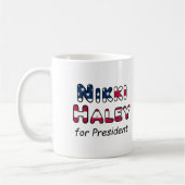 US-Wahl 2024 Nikki Haley zum Präsidenten Kaffeetasse (Links)