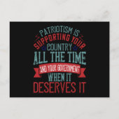 US-Wahlen - Patriotismus unterstützt Postkarte (Vorderseite)