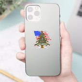 US-Wald-Tarnung Weihnachten Aufkleber (Telefon)