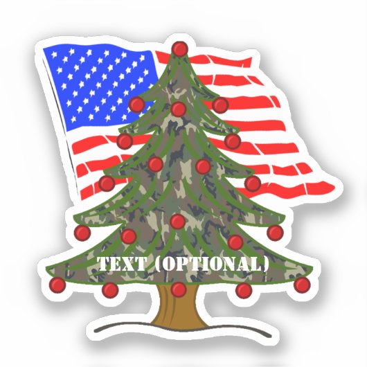 US-Wald-Tarnung Weihnachten Aufkleber (Vorderseite)