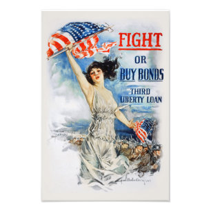 US War Bonds Fight Buy Third Liberty Loan WWI Fotodruck